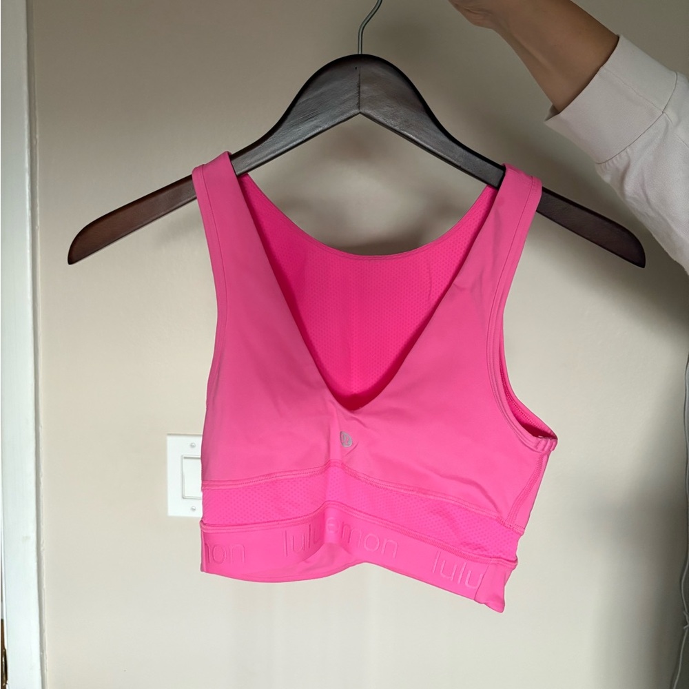 Lululemon Final Mile Crop Tank Top Pink Size 4 - Picture 4 of 5
